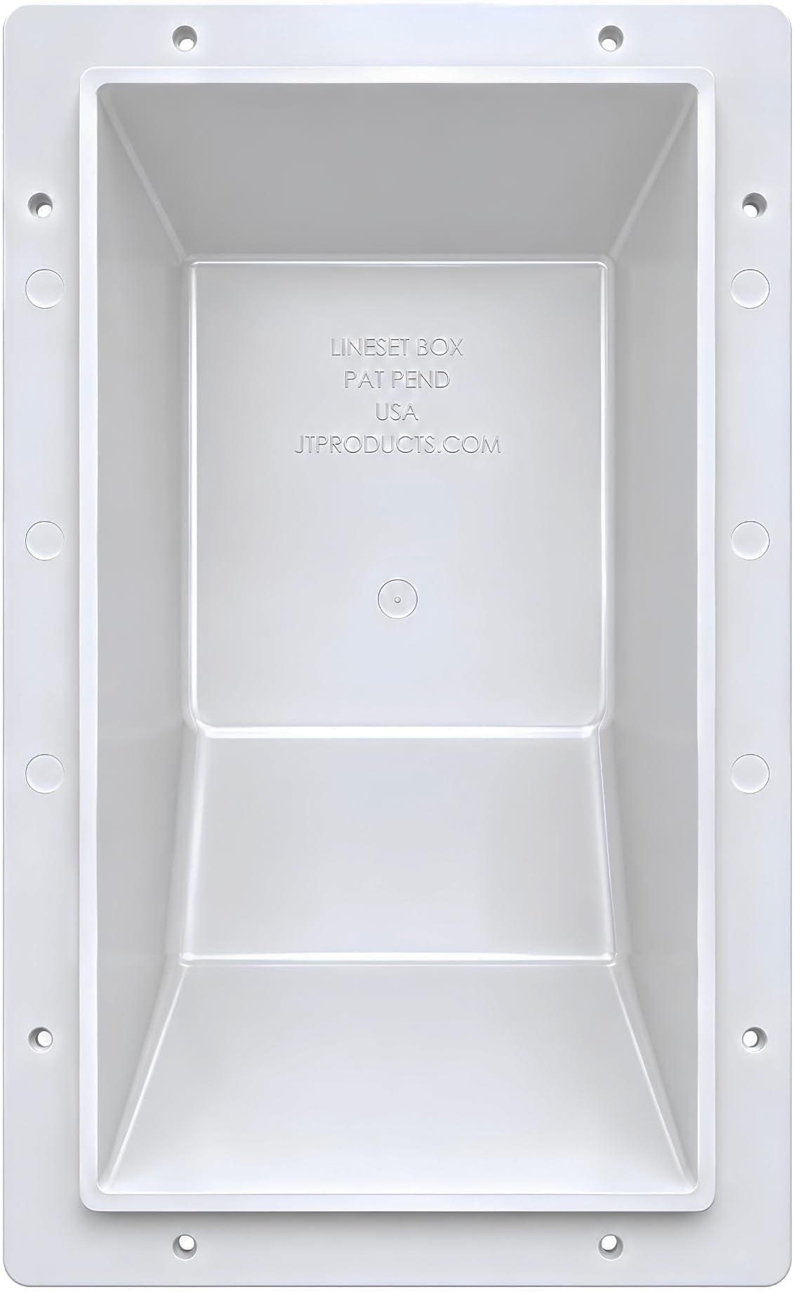 Line Set Rough-In Box (White) - HVAC Exterior Wall Termination Point for Refrigerant Lines, Condensation Drain & Low Voltage Wire - Made in USA | Weathertight Wall Termination, Protects Copper Lines During Construction, Single-Piece Install, Professional Exterior Finish