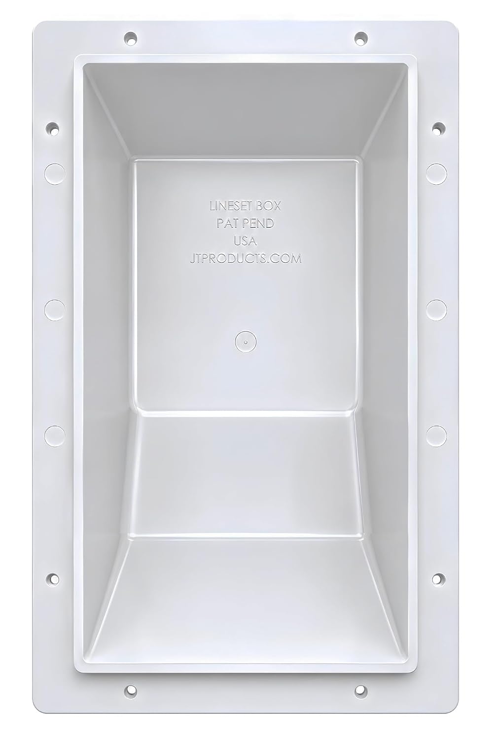 Line Set Rough-In Box (White) - HVAC Exterior Wall Termination Point for Refrigerant Lines, Condensation Drain & Low Voltage Wire - Made in USA | Weathertight Wall Termination, Protects Copper Lines During Construction, Single-Piece Install, Professional Exterior Finish