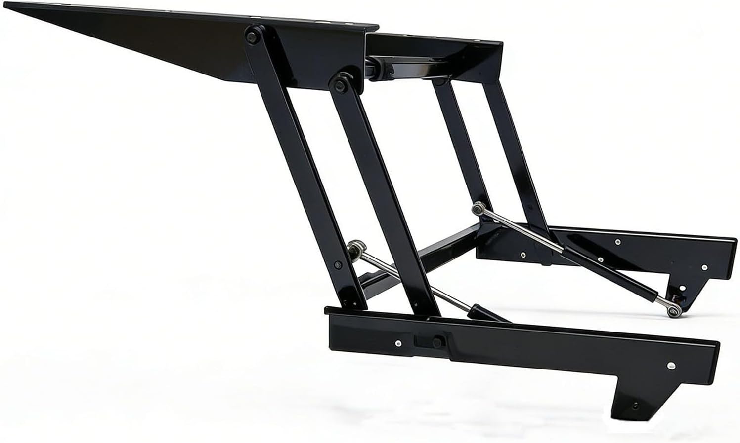 Adjustable Desk Frame Lifting Hardware, Black, 80N Gentle Lowering Mechanism, Compatible with 6-8KG Table Tops for Home Office Workspace, Adjustable Size Range 465mm-810mm/18.3-31"