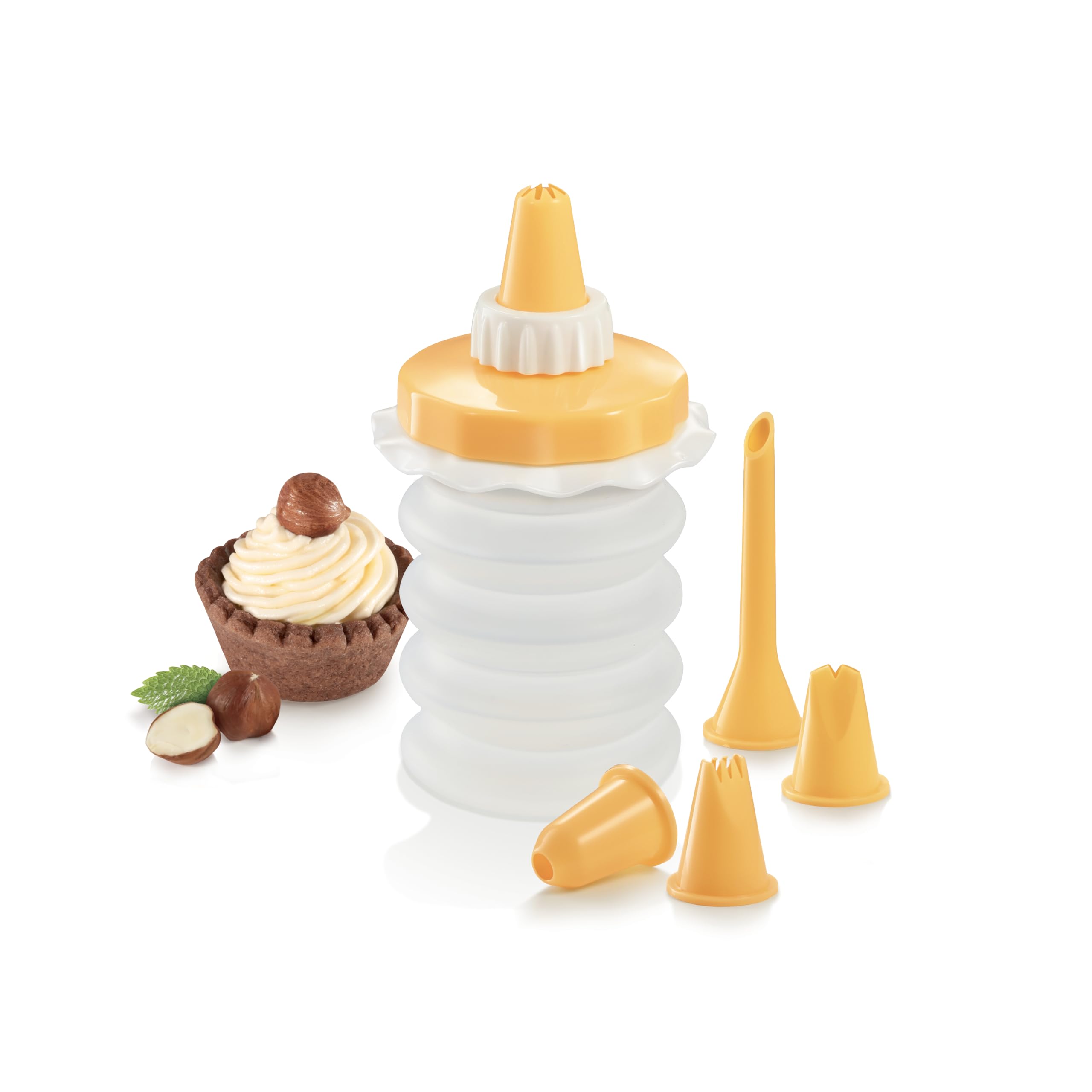 Tescoma Delícia 630530 Cake Decorating with 5 Piping Nozzles, Diameter 6.3 cm - Height 14 cm