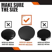 Vista 6 de Tapones centrales de 2.5 pulgadas (63 mm) para ruedas para Dodge RAM 1500, tapas centrales de cubo 6KF18TRMAA, paquete de 4