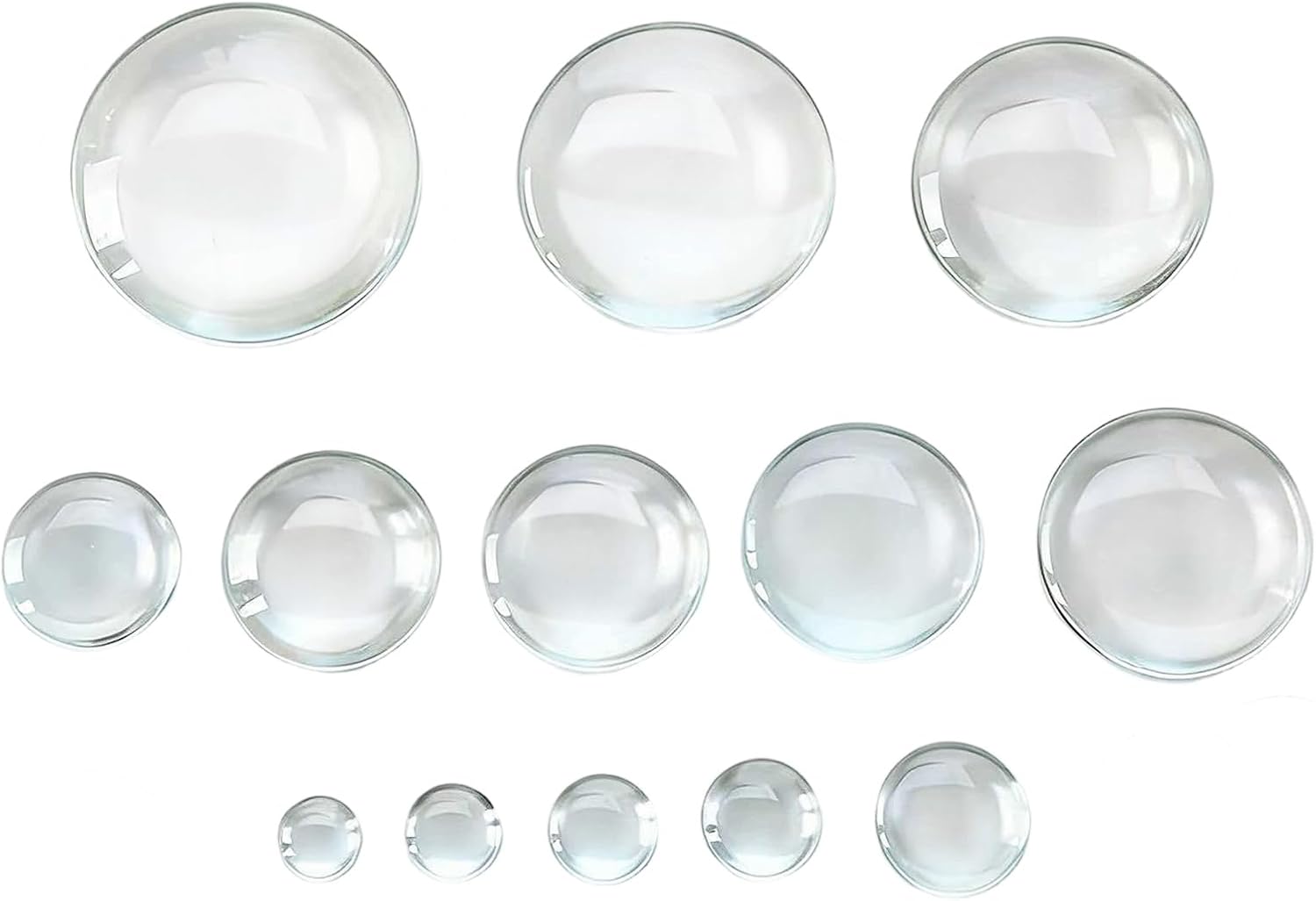 BOLDAINTEE 100pcs 15mm Glass Cabochon for Jewelry Making Clear Flat Black Cabochons for Photo Cameo Pendant Round Transparent Dome Tiles Cabochons for Rings Craft Necklace Jewelry Making