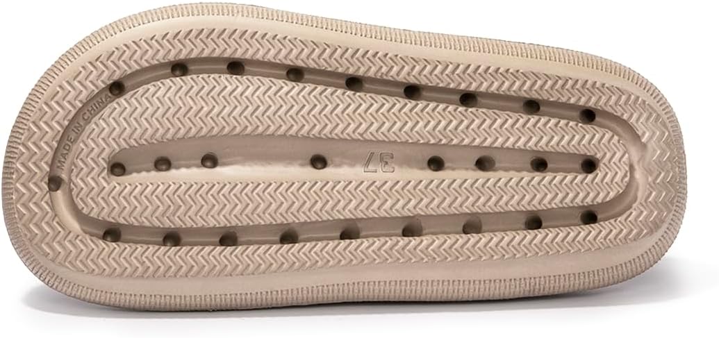 FUNKYMONKEY Unisex EVA Comfort Slides Thick-sole Adjustable Double Buckle Waterproof Pillow Sandals - Image 4