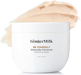 Ginger Milk Hydrating Hair Mask for Curly, Wavy, and Coily Hair - Nourishing Formula for Defined Curls, Frizz Control, and Shine - Sulfate-Free | Be Yourself 17 oz