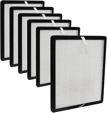 PUREBURG 6-Pack Replacement Filter Compatible with MeacoDry Arete One & Two 18L,20L & 25L Dehumidifier Air Purifier 2-in-1, 26 x 22 cm