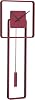 Hermle 61022-362200 Modern Wall Clock 68 cm x 26 cm x 5 cm
