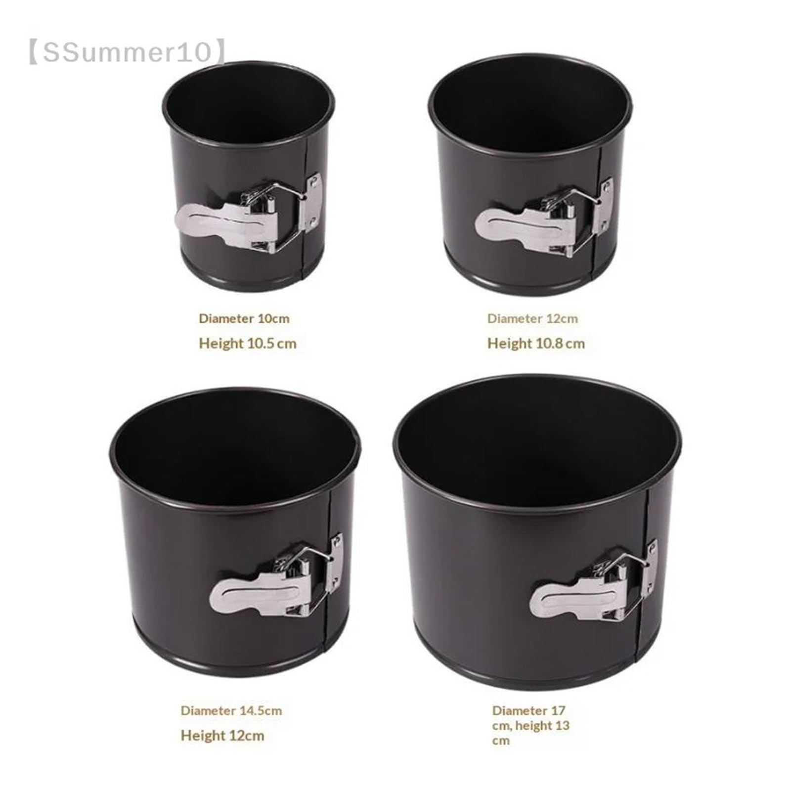 Abnehmbarer Boden, Küchenzubehör, Kohlenstoffstahl, Kuchenformen, runde Kuchenform, Ring, Backformen, Antihaft-Backform(12cm)