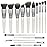 ZOREYA Makeup Brushes - 15 Pcs Premium Bamboo Charcoal Infused Bristles Makeup Brush Set, Foundation Concealers Eye Shadows Make Up Brush,Eyeliner Brushes(White)