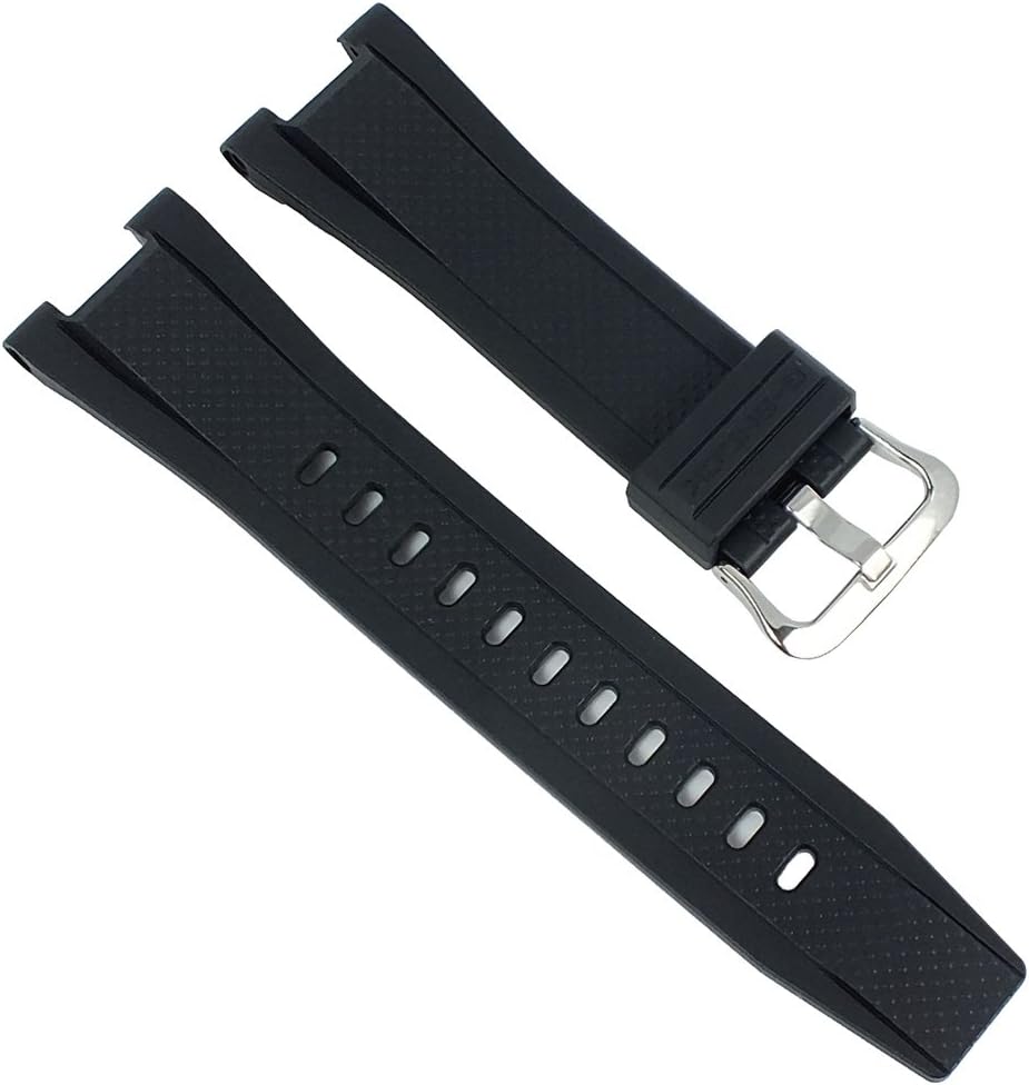 Genuine Replacement for Watch Band Black Rubber Strap #10502763 GST-210B-1A GST-210B-1A9 GST-210B-4A GST-400G-1A9 GST-410-1A GST-S110-1A GST-S100G-1B GST-W100G-1B GST-W110-1A