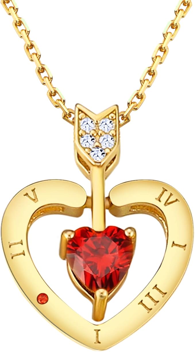 Amazon Krkc Co ハートネックレス レディース 8way ハートアロー ペンダントネックレス シルバー925 ジルコニア 金属アレルギー対応 リバーシブル ゴールド シルバー ピンクゴールド 長さ調節 かわいい ギフト ゴールド Czレッド ネックレス 通販