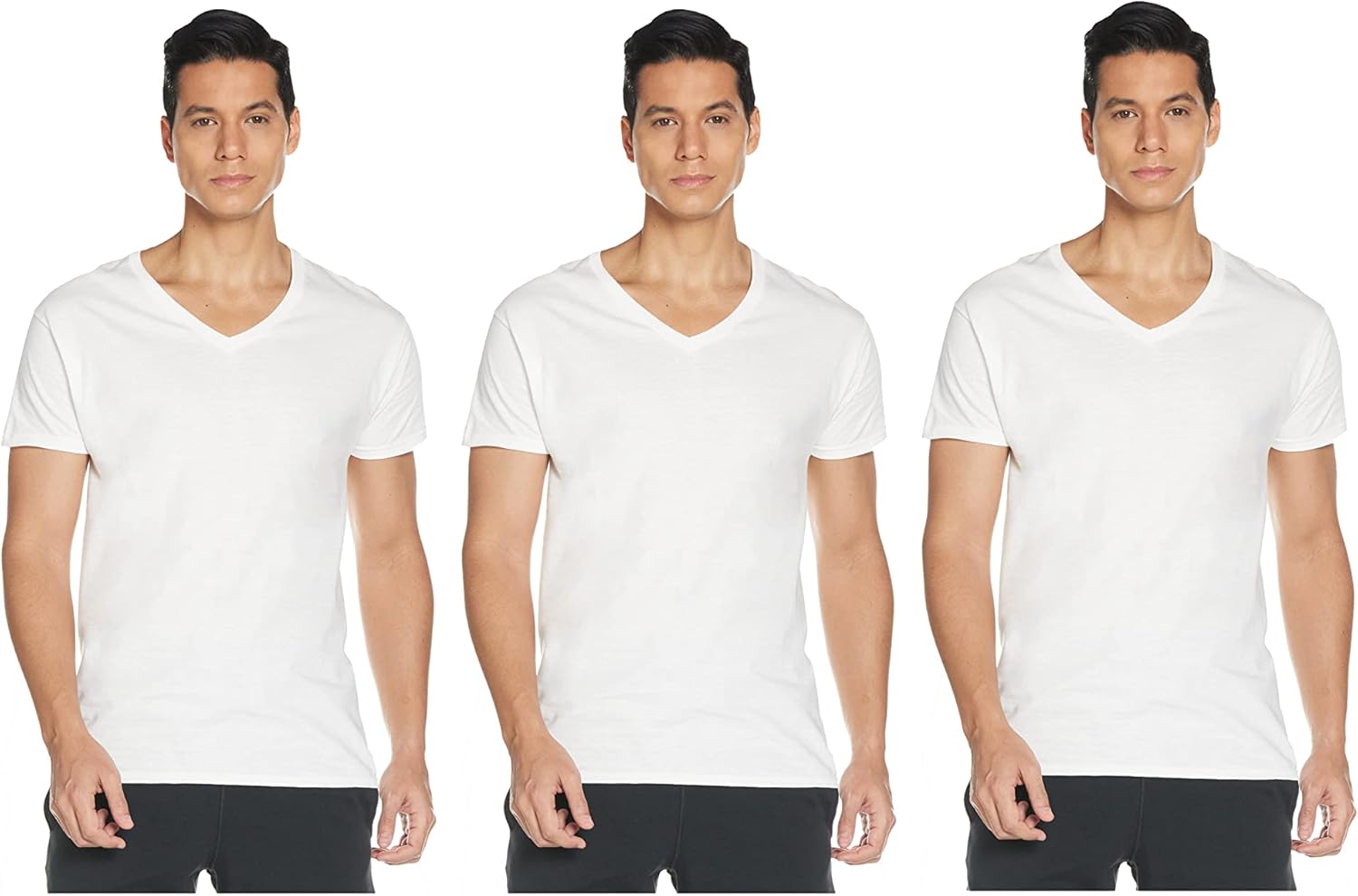 Hanes Ultimate Men's 6-Pack Best V-Neck T-Shirt at  Men’s Clothing store