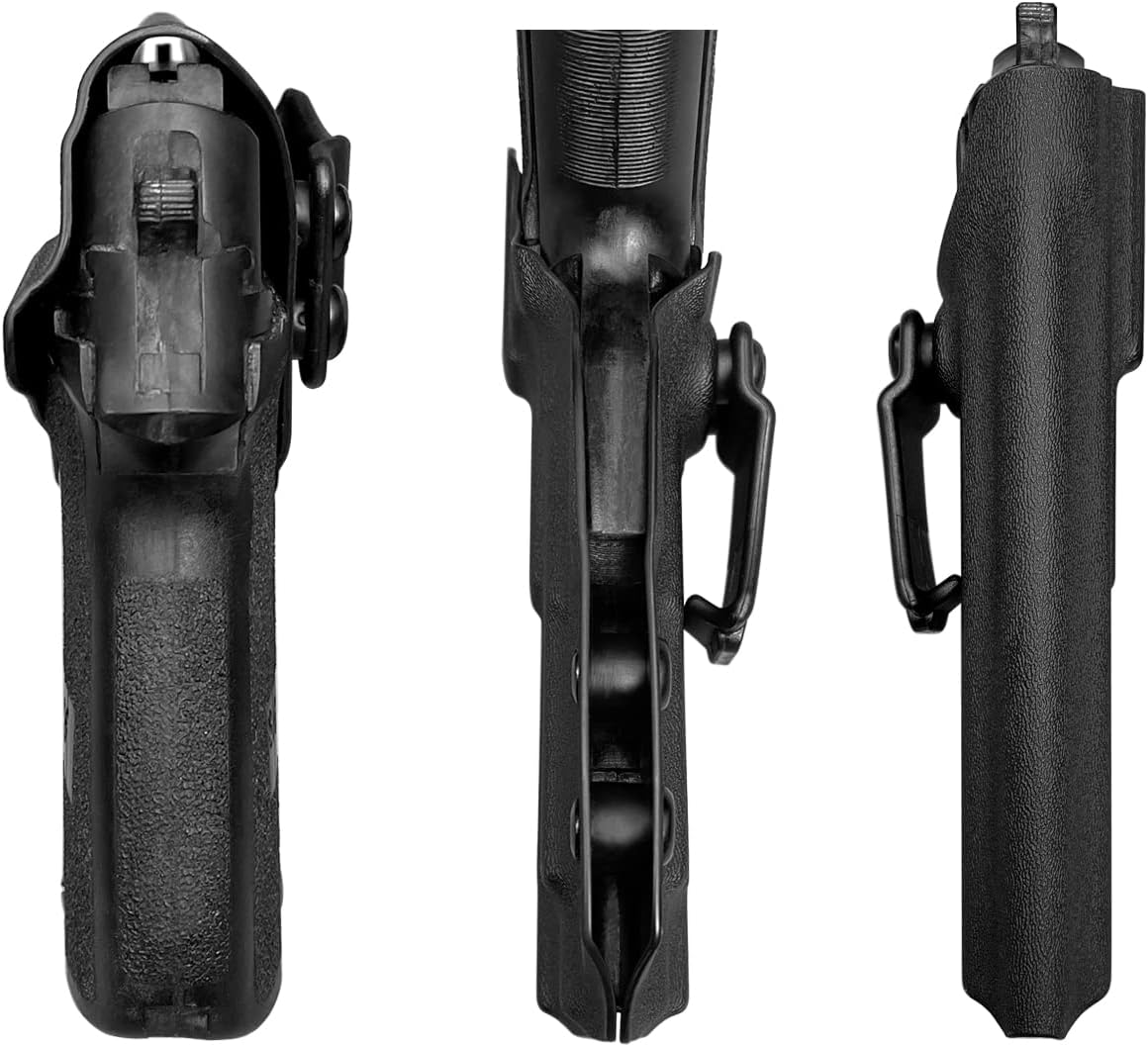 Sig P226 Holster IWB / OWB Kydex Holster Custom Fit: Sig Sauer P226 Full Size 4.4'' Barrel - Inside Waistband Concealed Carry / Outside Waistband Carry 1.5-2 Inch Belt Clip - Adj. Cant Retention - Cover Mag-Button - Widened Entrance - No Wear, No Jitter