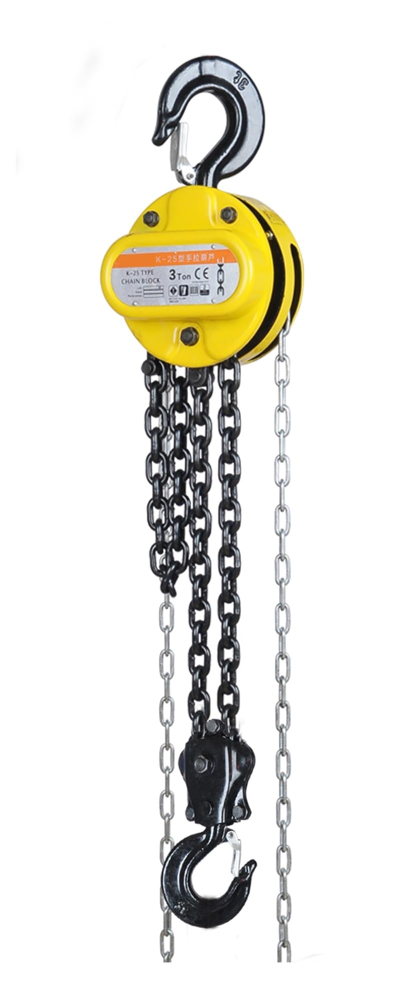 Anhängerwinde, Kettenzug mit Hebelzug, K25 1 2 3 5 Tonnen handbetriebener Kettenzug mit Kettenzug für industrielle Umgebungen und berufliche Anwendu(1T)