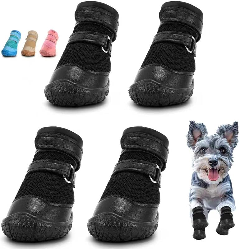 Botas para Cães Pequenos com Solado Antiderrapante Hcpet Pretas – Tamanho 2