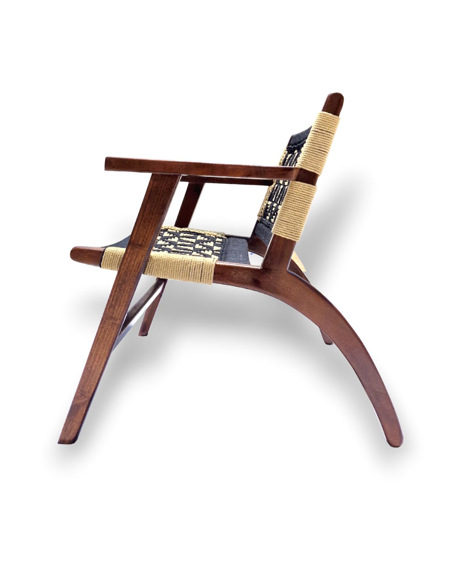 IMPREXIS STORE Wooden Hand-Wove Chair with armrest use for Office/Cafe/bar/Home etc. 2