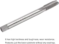 Vista 4 de uxcell Machos de fresado de rosca, 3/8-16 UNC de acero de alta velocidad 6542 (HSS6542) 3 flautas rectas, rosca de rosca de tornillo de máquina, 4