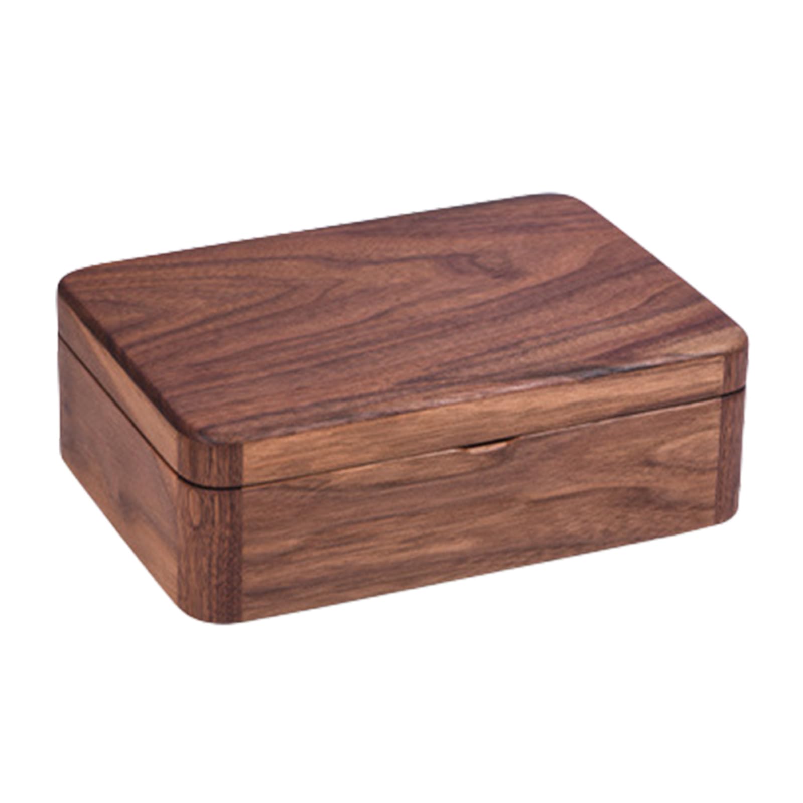 Caja de almacenamiento de joyería de madera resistente a la moda con separadores personalizables, accesorios para el hogar para colección personalizada