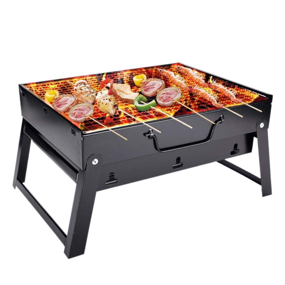 Parrilla plegable ajustable de acero inoxidable, portátil, para viajes, camping, mesa, parrilla de carbón