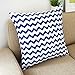 Blue and White Howarmer Square Cotton Canvas Decorative Throw Pillows Cover Set of 4 Accent Pattern - Navy Blue Quatrefoil, Navy Blue Arrow, Chevron Cover Set 18