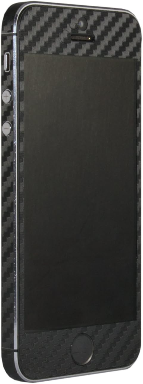 Apple iPhone 5, 5S, SE Full Body Skin Sticker - 3D Textured Black Carbon Fiber Vinyl