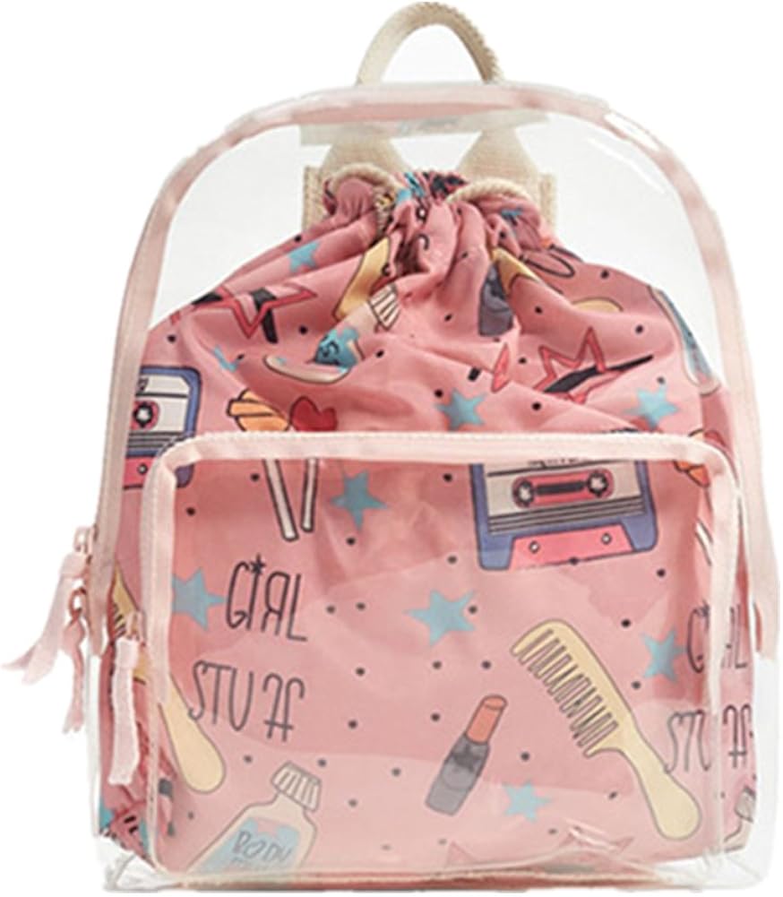 Clear Bookbags Pink For Girls, SWYIVY Heavy Duty Small