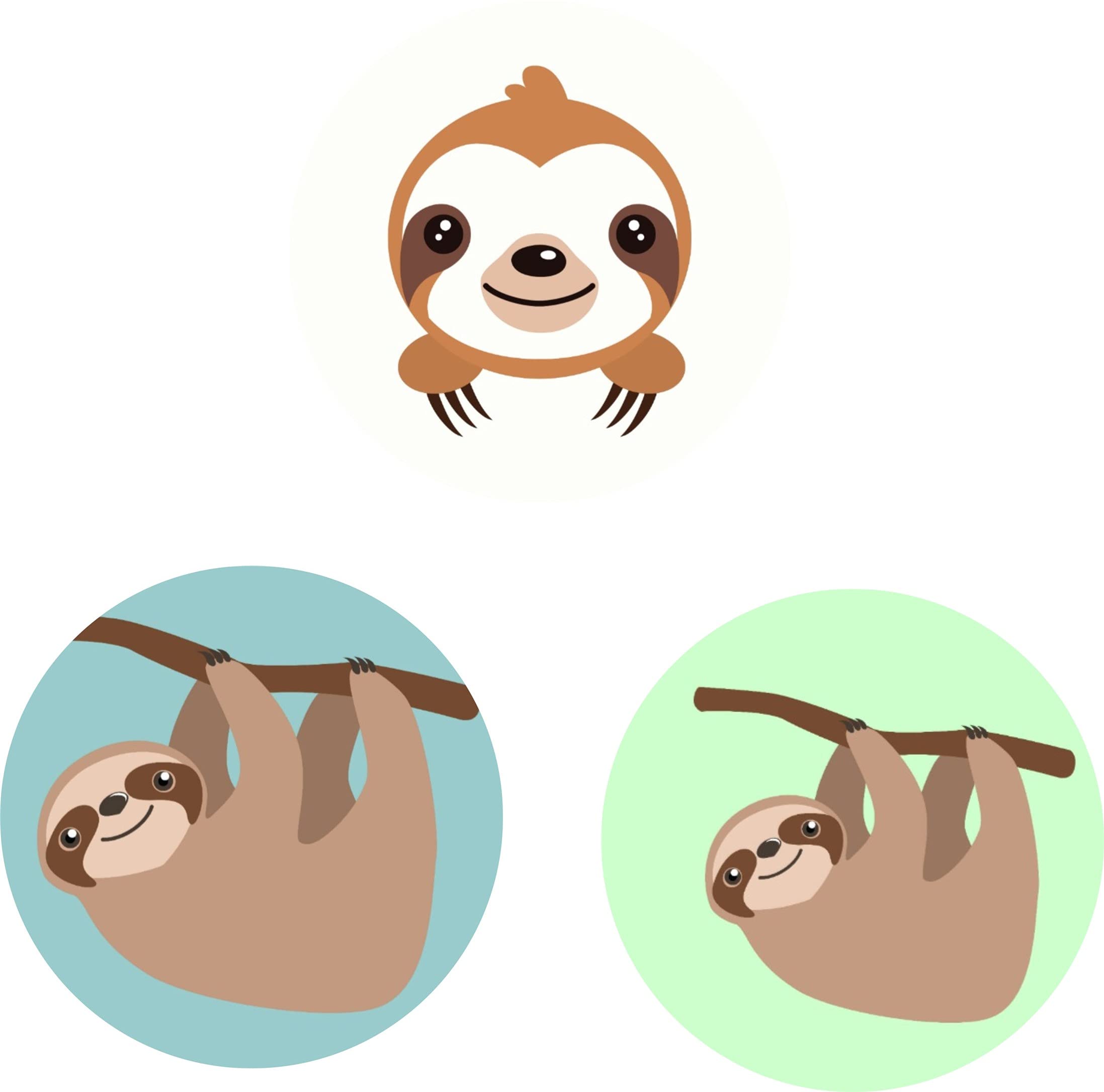 (3 Pack) Cell Phone Holder Cute Sloth Expanding Grip Stand Finger Kickstand for Smartphone and Tablets