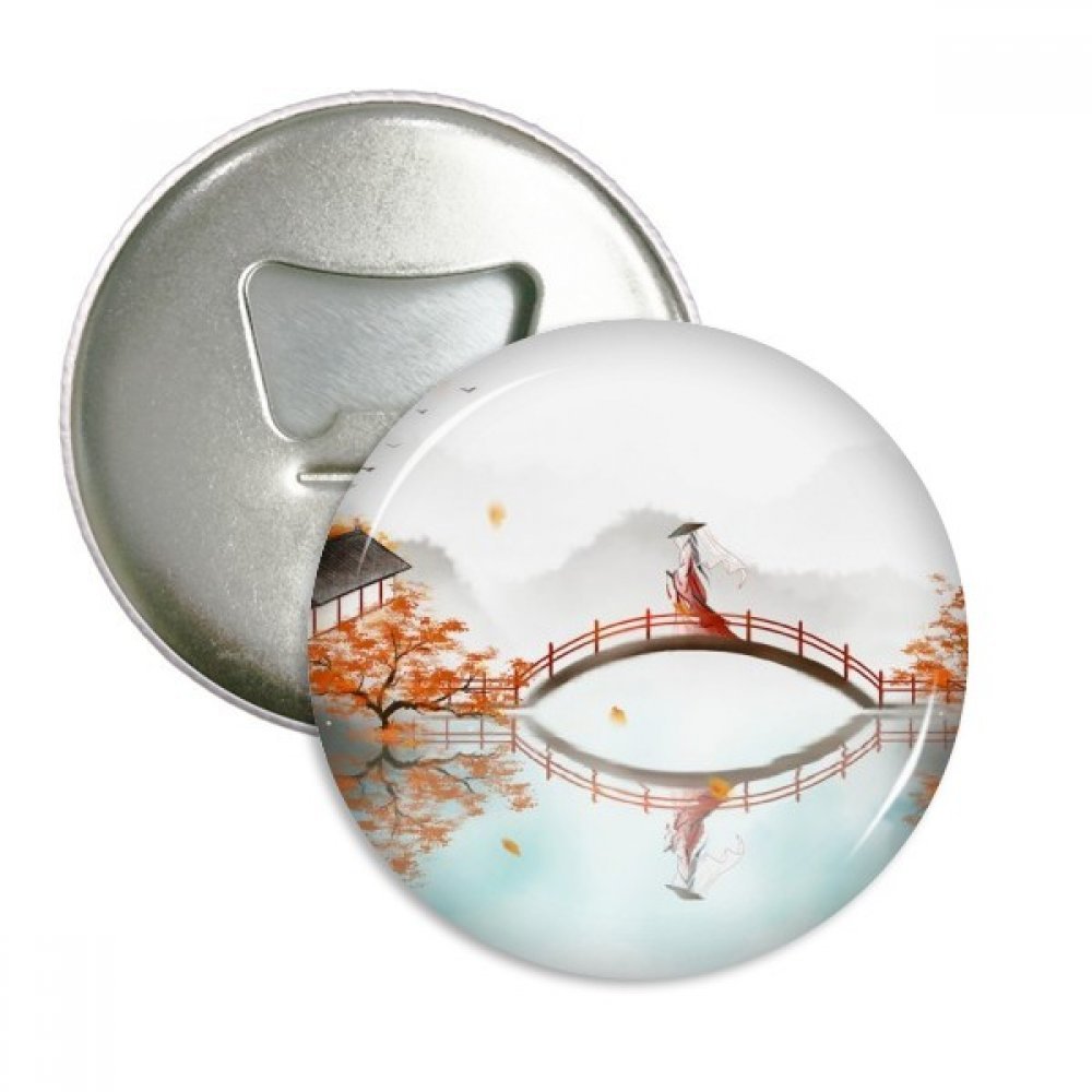 Badge aquarelle Jincheng Automne aimanté idéal pour décorer le frigo et ouvrir vos boissons