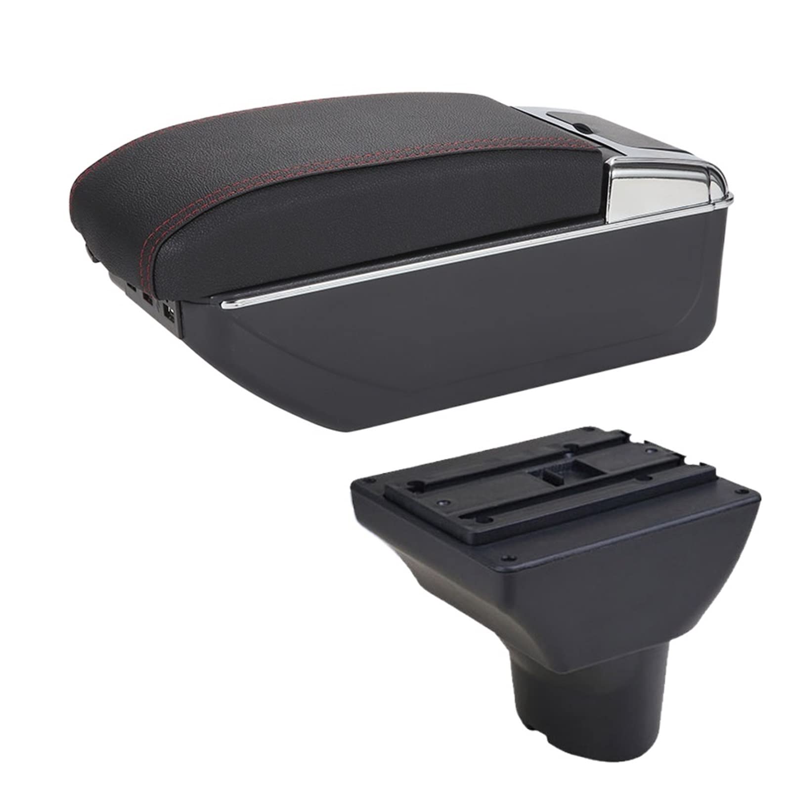 Baiqimv Car Armrest Box Storage Box Car Accessories Interior Parts Retrofit Parts Center Storage Box USB For Hyundai I20(B1 7USB)