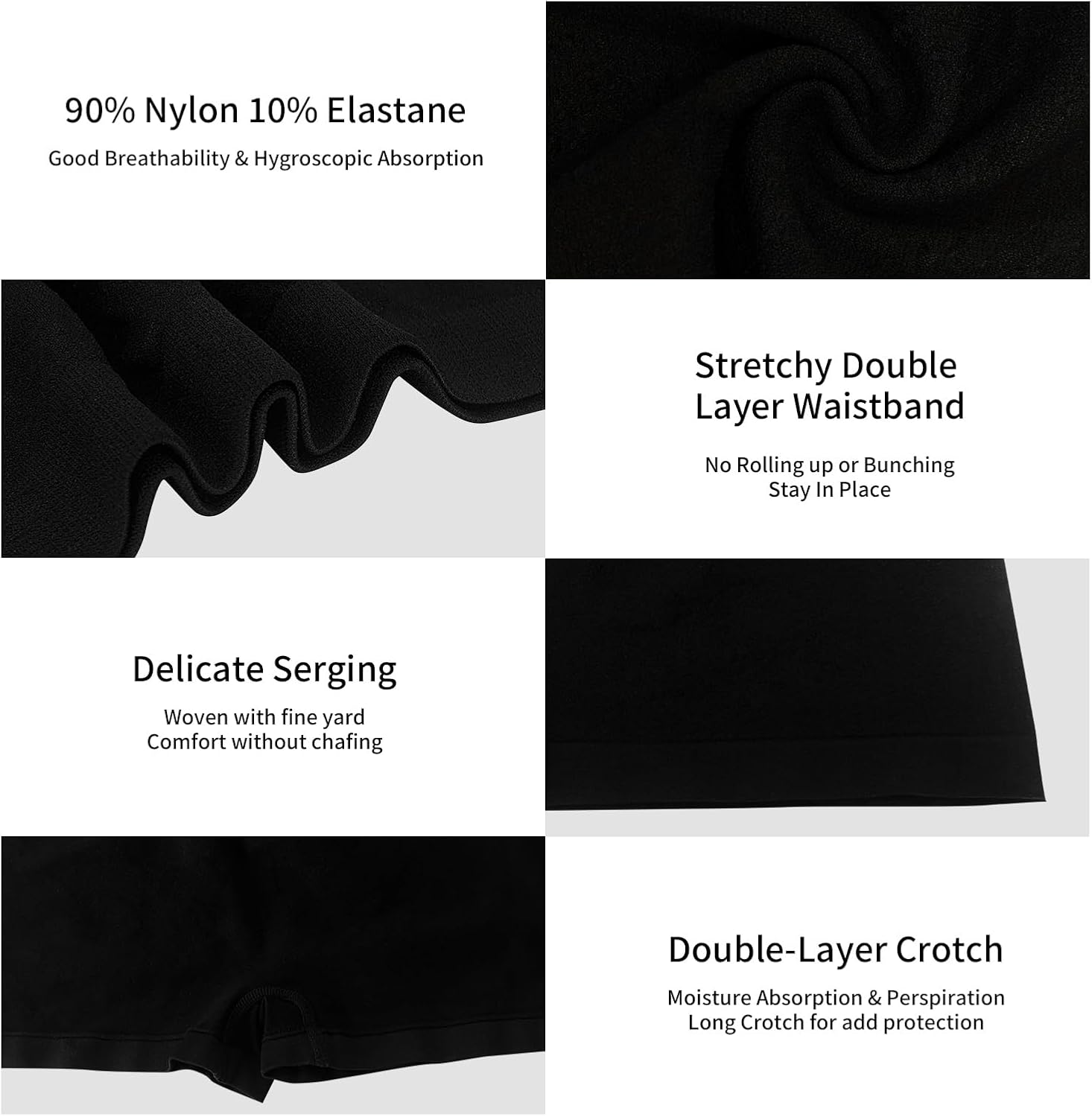 Seamless Boyshorts Stretch Nylon Full Coverrage Boxer Briefs Anti Charing Women Panties 4 Pack - Image 5