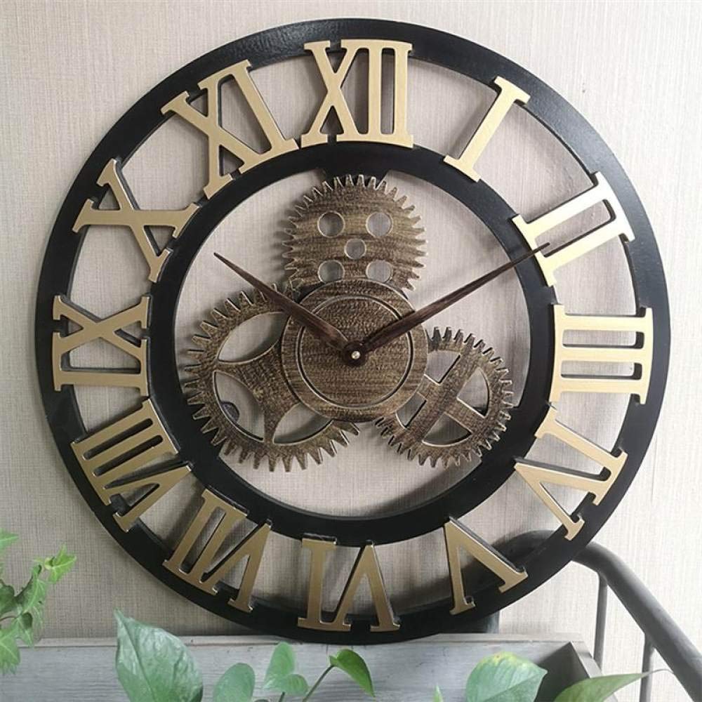 Industriële Gear Wandklok Decoratieve Rustieke Ret... – Vicedeal