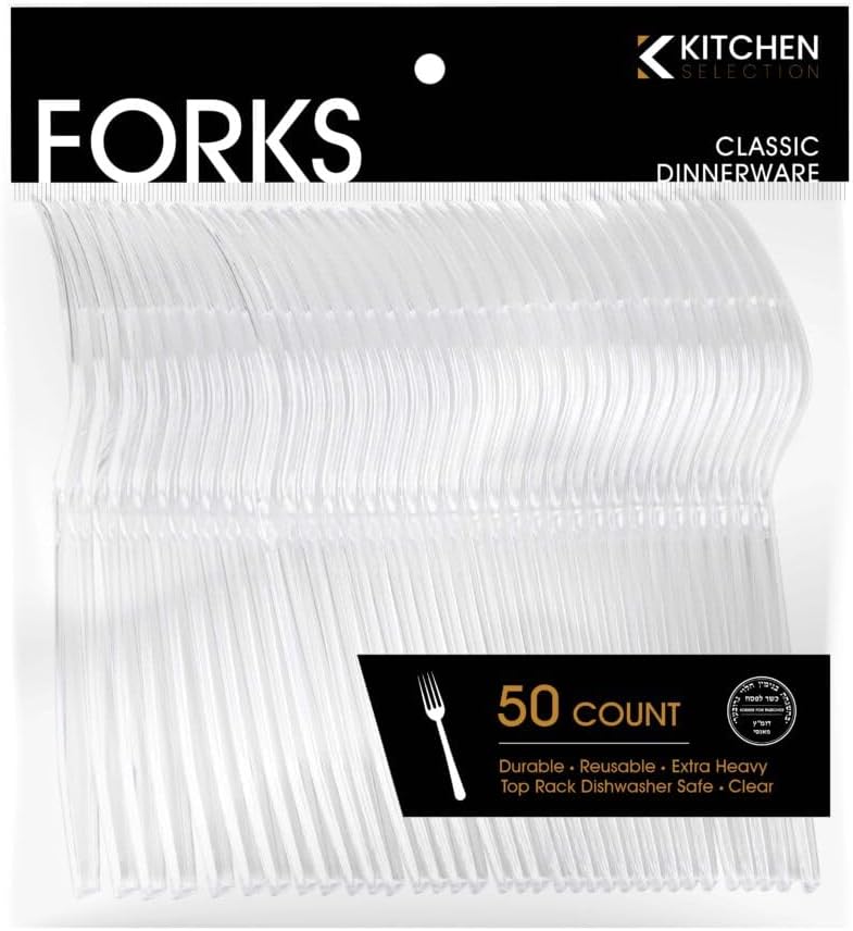Blue Sky Premium Disposable Clear Plastic Knives (50 Count) | Transparent, Durable, and Convenient for Parties, Events, and Everyday Use