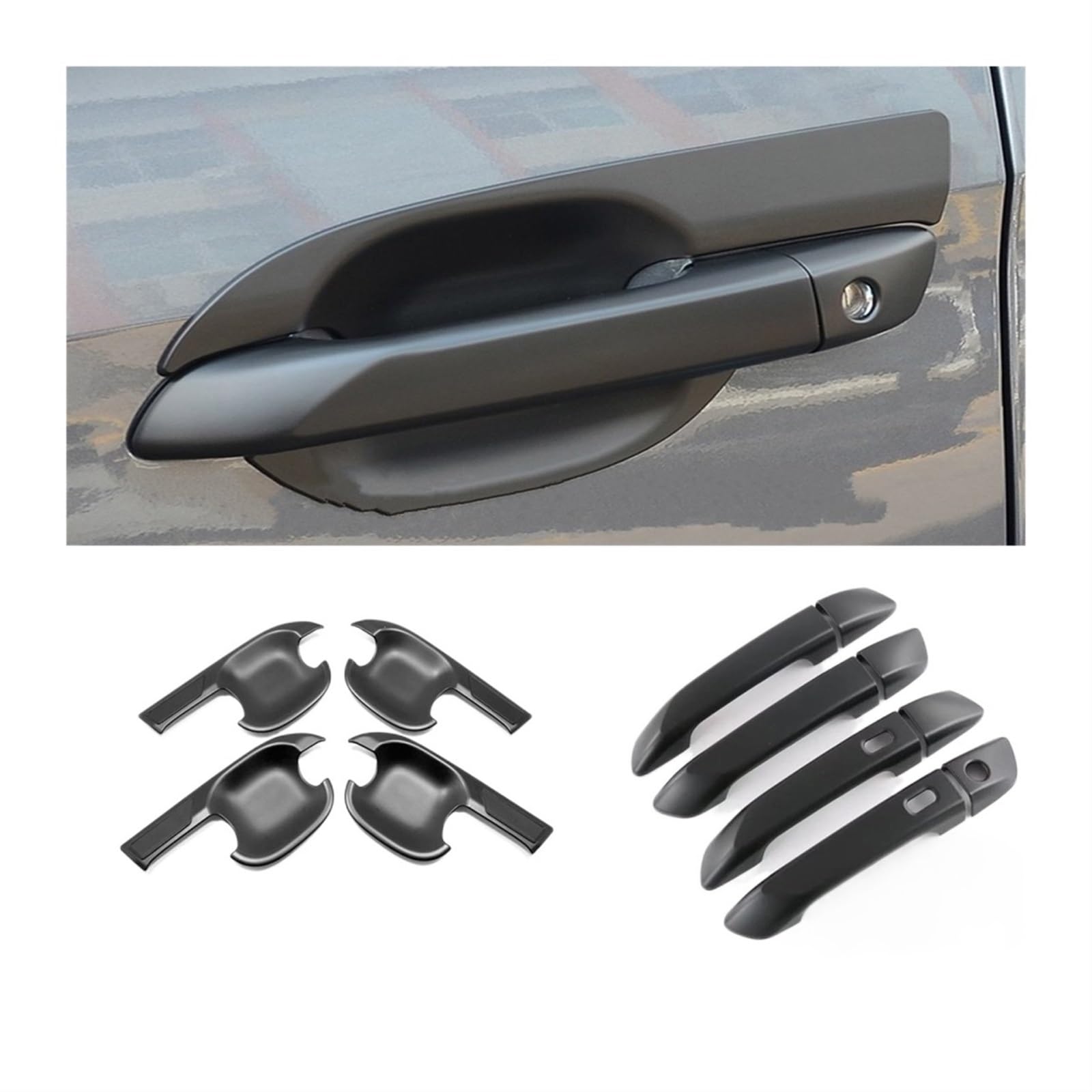 Drezzo Lhd 2 Car Exterior Door Handle For Isuzu For Dmax 2021-2023 Abs Side Door Handle Bowl Cover Trim Protector Sticker(Lhd 2)
