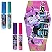 TownleyGirl Vampirina Super Sparkly Lip Gloss Set for Girls, with 4 Fruity Flavors and Decorative Coffin Case