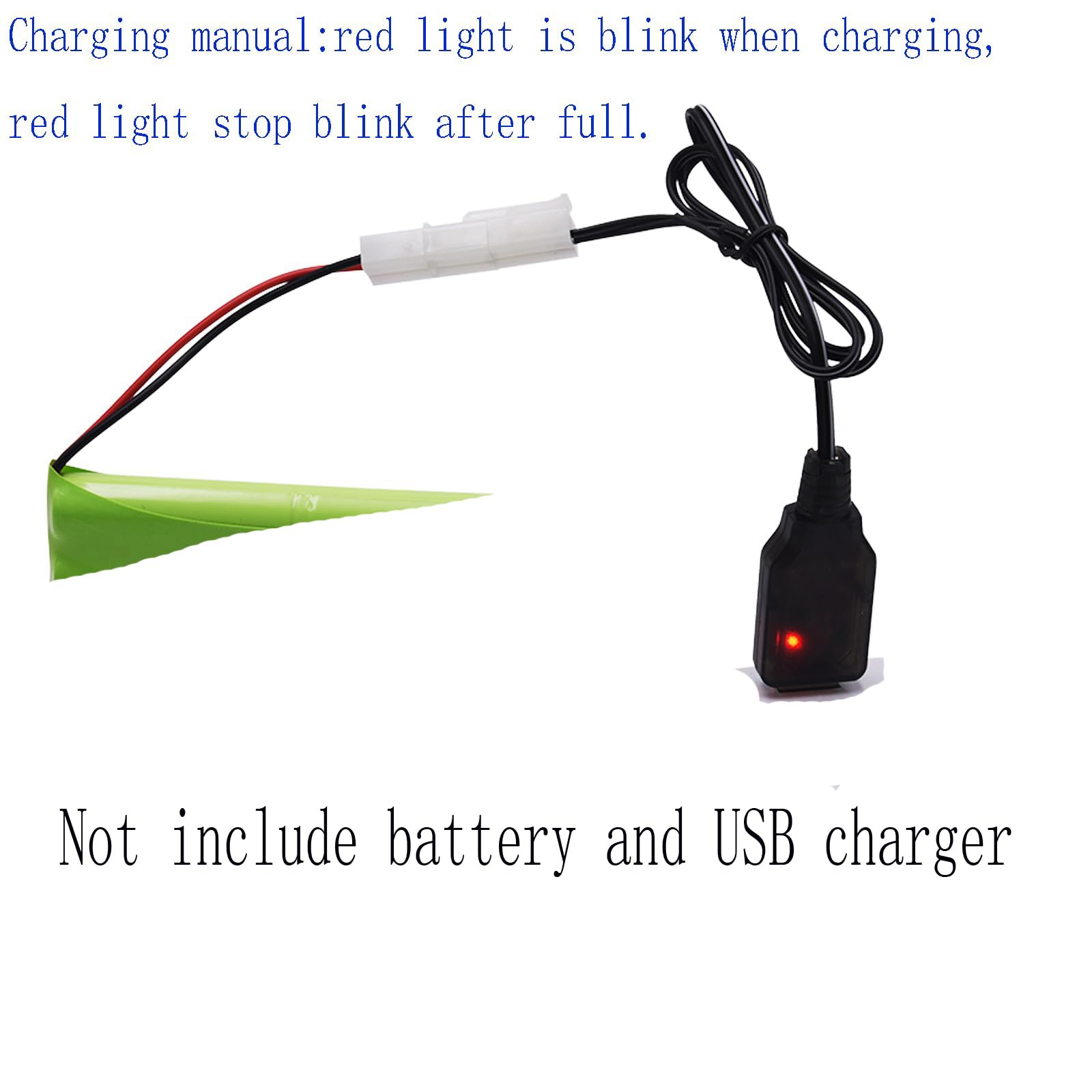 Blomiky 2 Pack 9.6V 200mA NiCD/NiMH Male Standard Tamiya USB