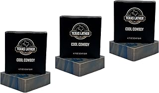 Jabón natural para hombres, paquete de 3, aro...