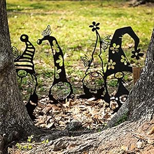 Realsteelmetalgardengnomesoutdoorsteel4packlawnornamentsstatuesfunnyyarddecorweatherproofgardendecorationgiftforgardenersblack Urban Country Home Decor Realsteel metal garden gnomes outdoorsteel 4 pack lawn ornaments statues funny yard decor weatherproof garden decoration gift for gardeners black urban country home decor