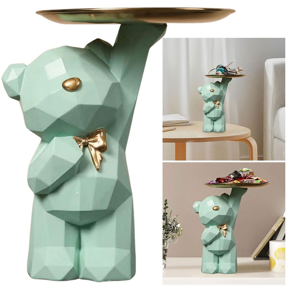 Plateau Clé Entrée Lapin Statue - Bol Rangement Résine, Porte Clés Et Bijoux Décoratif, Design Créatif