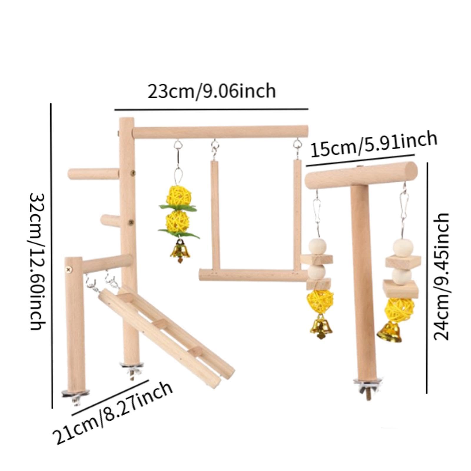 Aire de Jeux pour Perroquets, Jouets à Mâcher, Centre D'activités et d'exercice, Perchoir et Structure de Jeux pour Perruches Ondulées et Peti