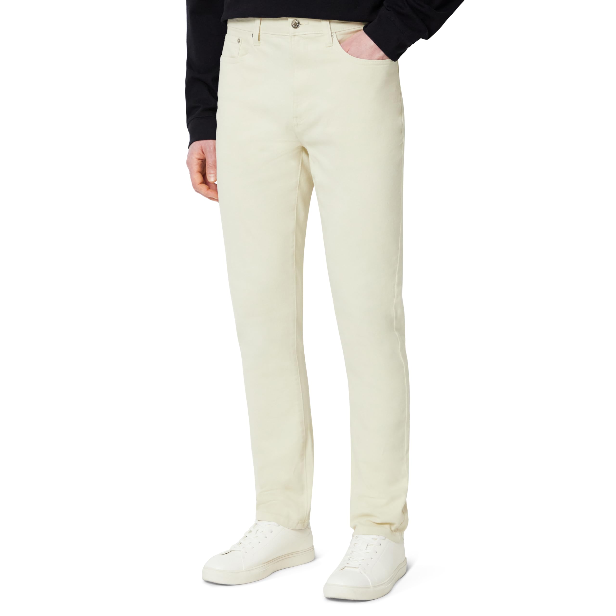 Amazon Essentials Men's Slim-Fit Garment Dyed Five Pocket Trouser, Ivory, 34W / 34L