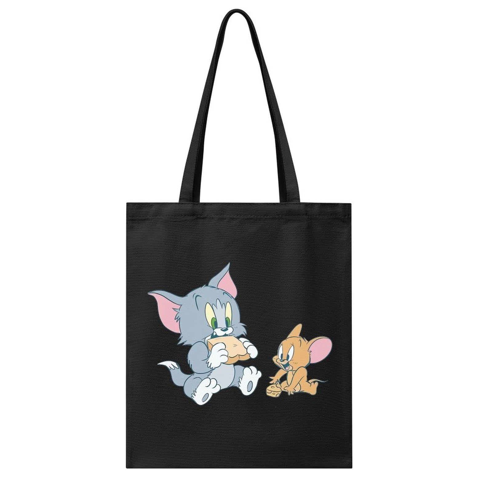 [MYDYHKX] トートバッグ キャンバス トムとジェリー 大容量 ショルダー トート 帆布 肩掛け 手提げ カバン サブバッグ レディース メンズ 通勤 軽量 通学 旅行用