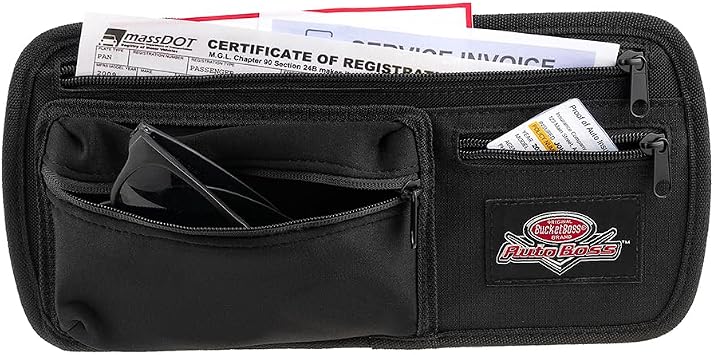Bucket Boss - AutoBoss Visor Organizer, Auto Boss (AB30040), Black