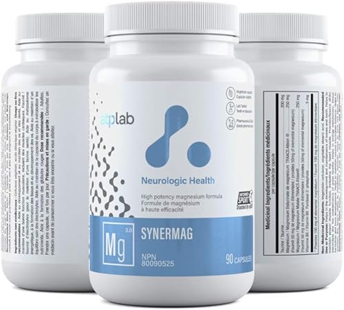 ATP LAB Suplemento complejo de magnesio de ultra alta potencia - Malato de magnesio 250 mg, taurato de magnesio 200 mg, glicinato de magnesio 250