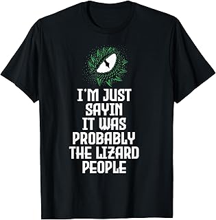 Funny Reptilian Agenda Lizard People Conspiracy Theory Gift T-Shirt