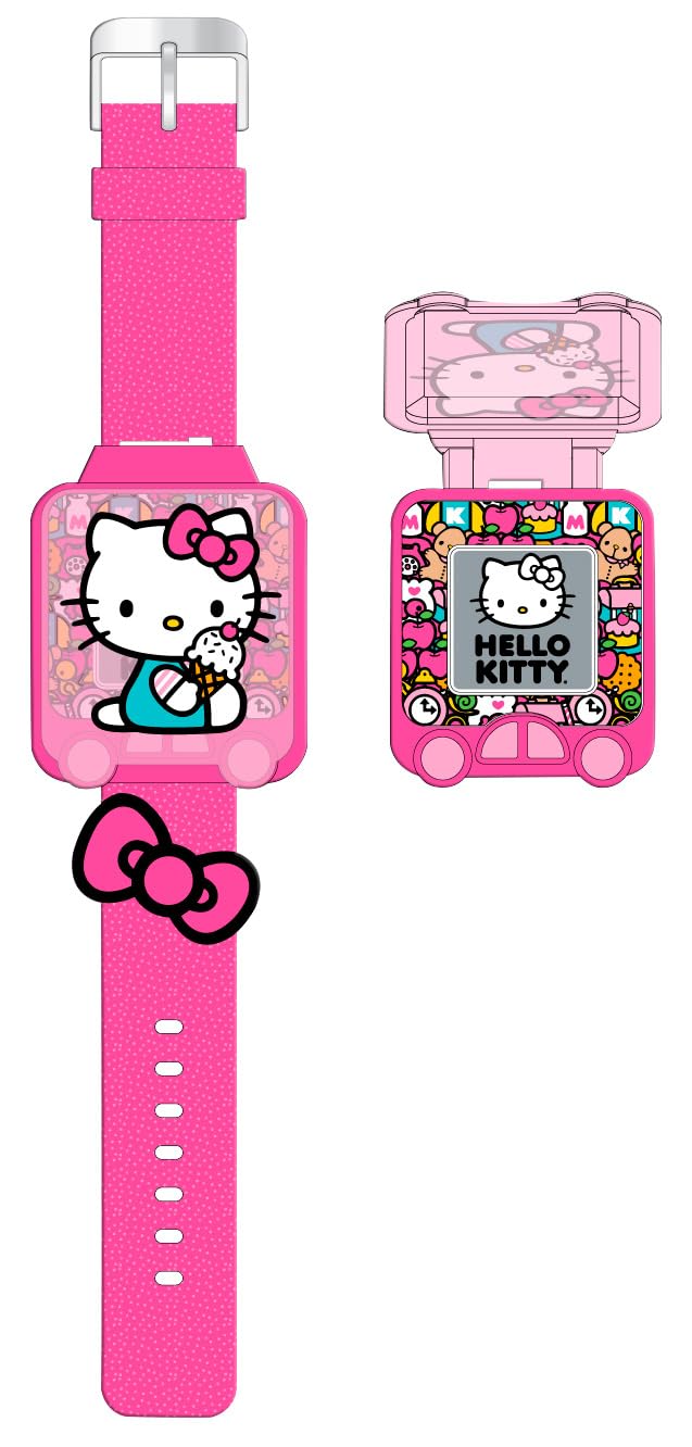 Kids Licensing Digital Watch for Girls Automatic with Plastic Strap GEN4148, Hello Kitty