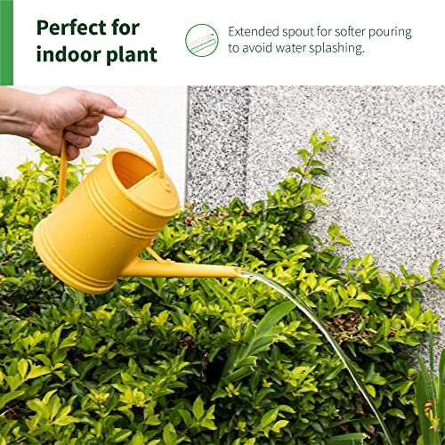 Decwxon Watering Can For Indoor Plants, Flower Watering Can With Detachable Sprinkler Head, Small Indoor Watering Can For House Plants, Flowers 68Oz 1/2 Gallon (Yellow) #TOP3