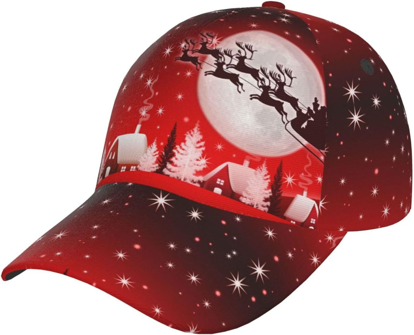 Christmas Buffalo Red Plaid Baseball Hats Men Women Cute Adjustable Xmas Snowflake Hat Cap Adult One Size