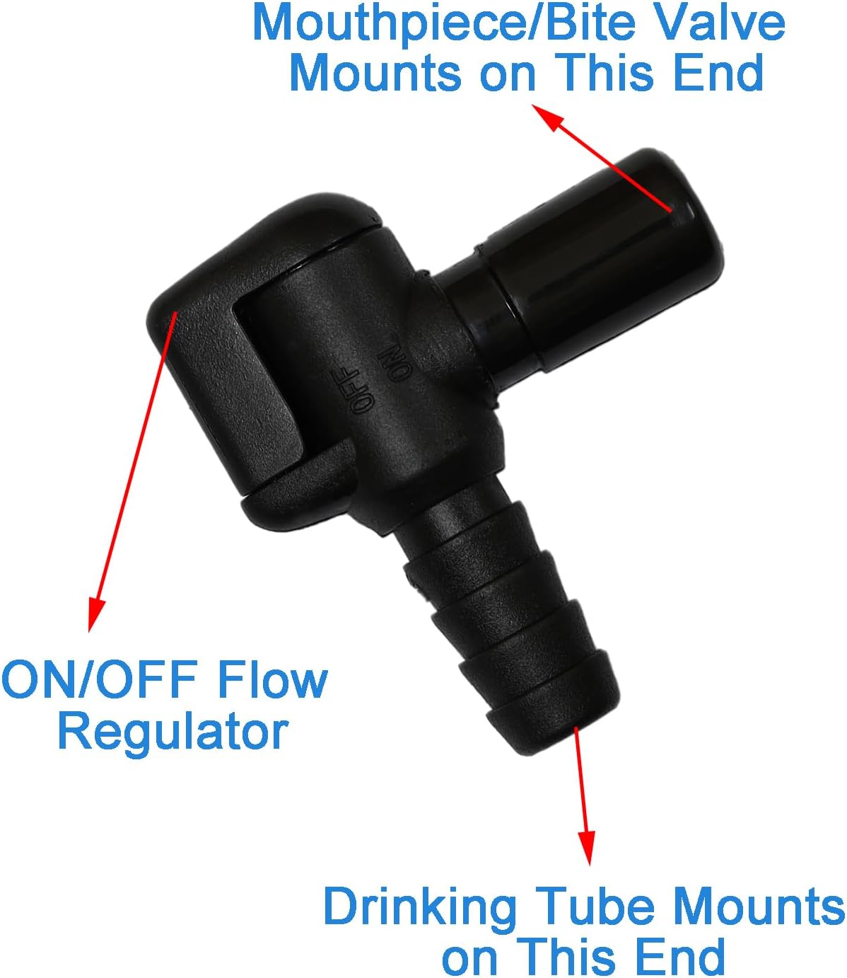 Bite Valve Replacement Mouthpiece Fit for Hydration Pack Bladder Water Backpack and Most Brands(4-Pack), with Shutoff Valve and Tube O-Ring