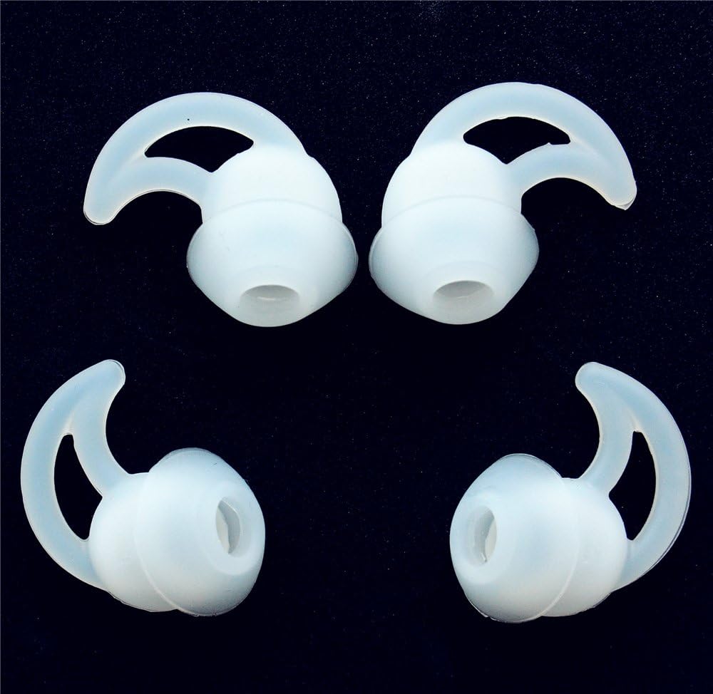 Bose Earbuds Replacement noise cancelling Silicone Tips 2Pairs Small for Bose Headphones fit Bose QC30 QC20 QC20i Bose SoundSport Wireless earbuds IE2 IE3 SIE2 SIE2i ,white