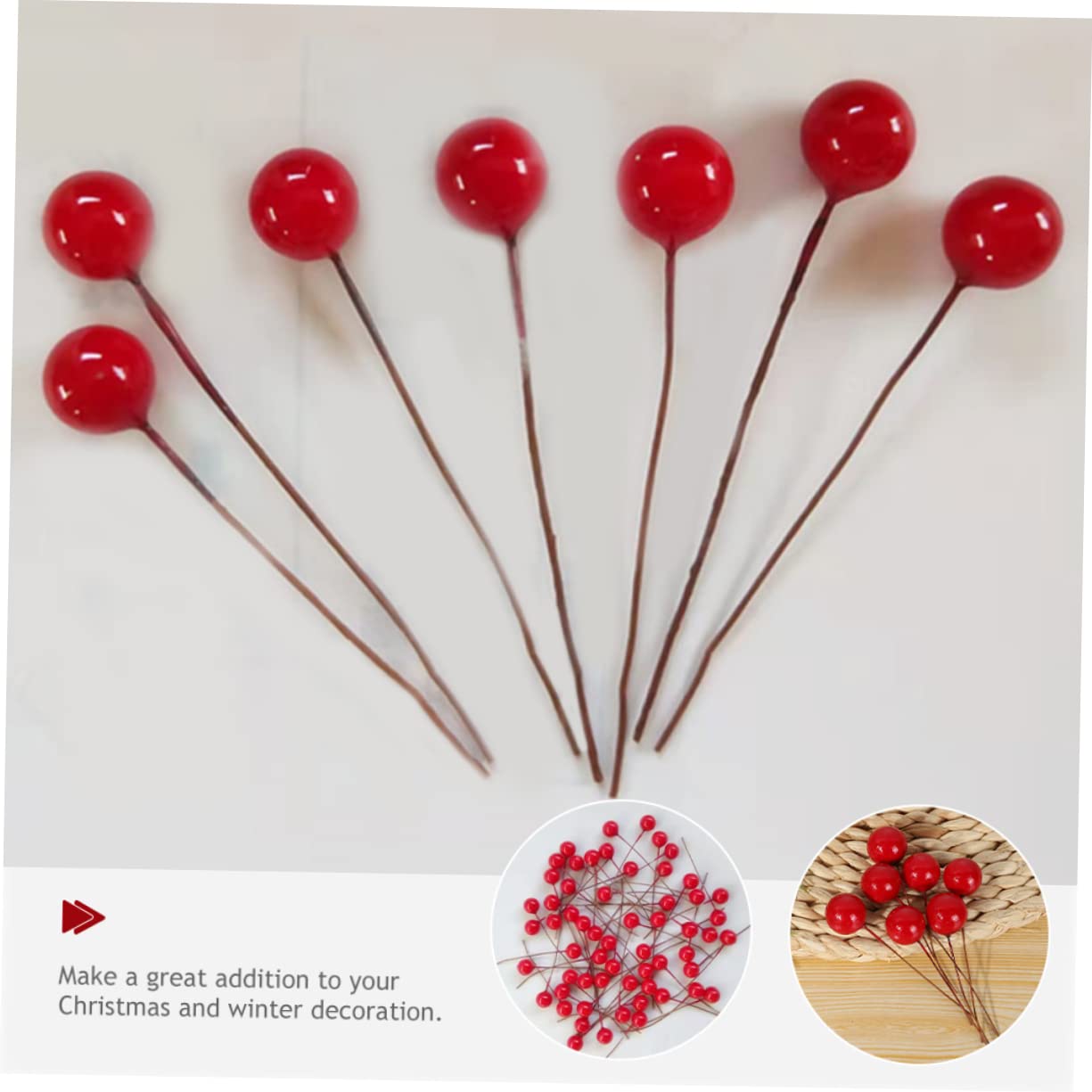 900pezzi Bacche Per Decorazioni Natalizie Bacche Artificiali Per Centrotavola e Ghirlande Accessori Festivi Vividamente Per e