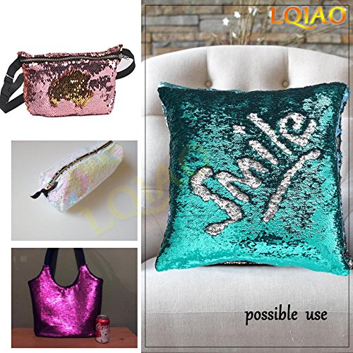 Reversible Sequin Fabric-Turquoise Purple Shimmer Mermaid Sequin Fabric Emboridery Flip Up Sequin Fabric By The Half Yard Clothing Wedding/Evening Dress Diy #TOP5